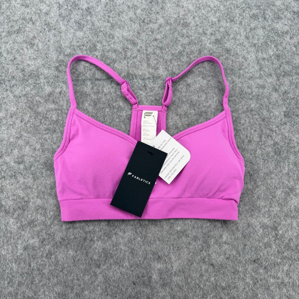 Fabletics Pink Racerback Sports Bra Adjustable Straps Small BA2500584-11136 - Picture 1 of 6
